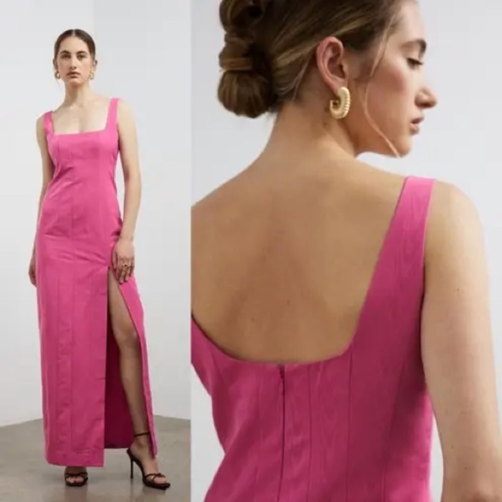 STAUD Portrait Dress in Lollipop, size 12. NWT